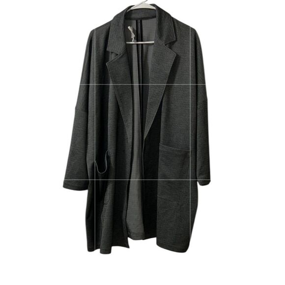 Grey Lab Gray Open Front Oversized Blazer Jacket(Size S/M) - Picture 4 of 9